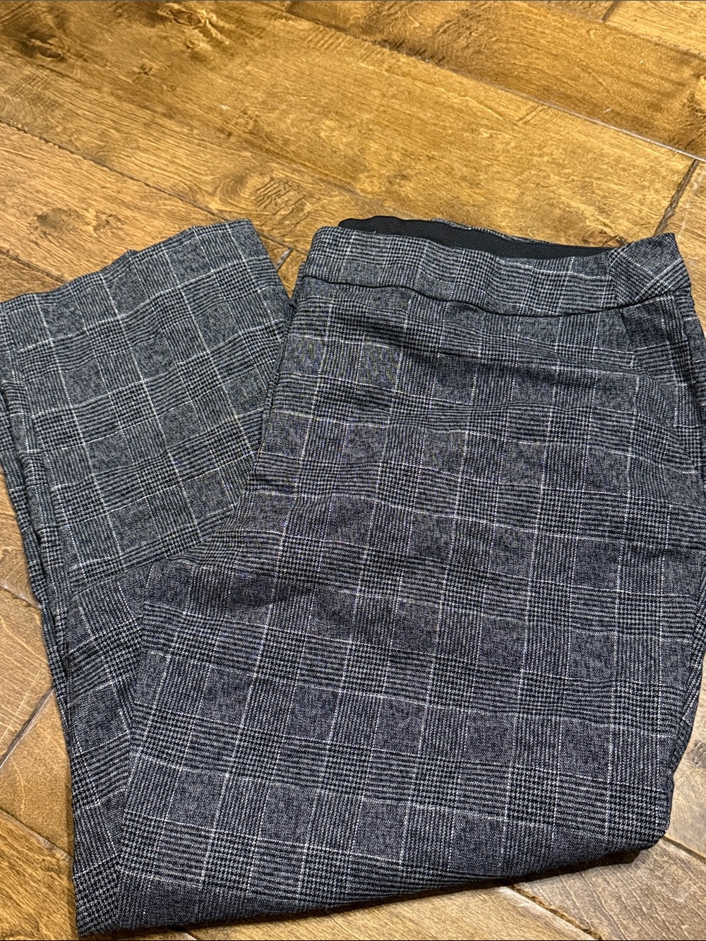 Lane Bryant Allie Gray Plaid Trousers